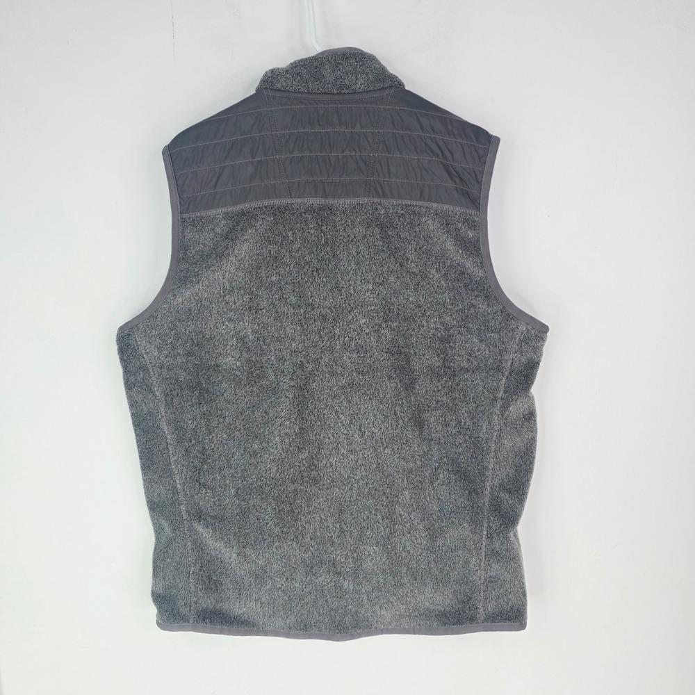 Tommy Bahama Mens Large Grey Cascade Cozy Fleece Full Zip Vest Orange Trim - Picture 7 of 11